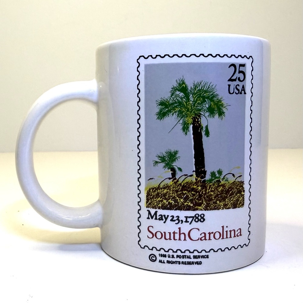 South Carolina Commemorative Postage Stamp White Mug